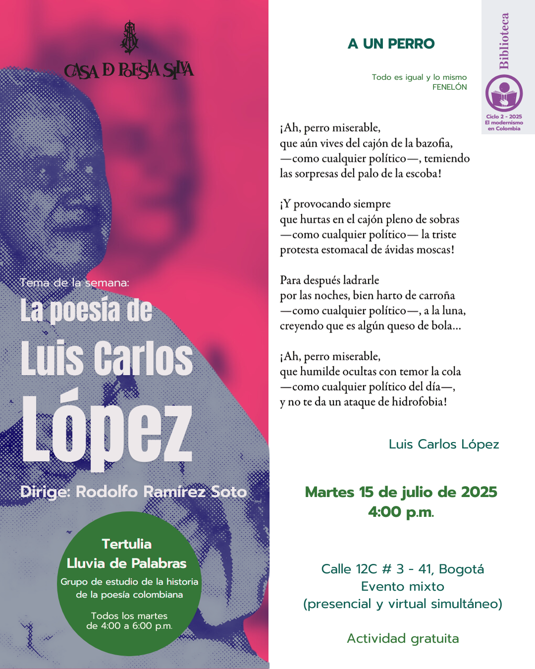 ¿Qué nos dice hoy la poesía de Luis Carlos «El Tuerto» López?