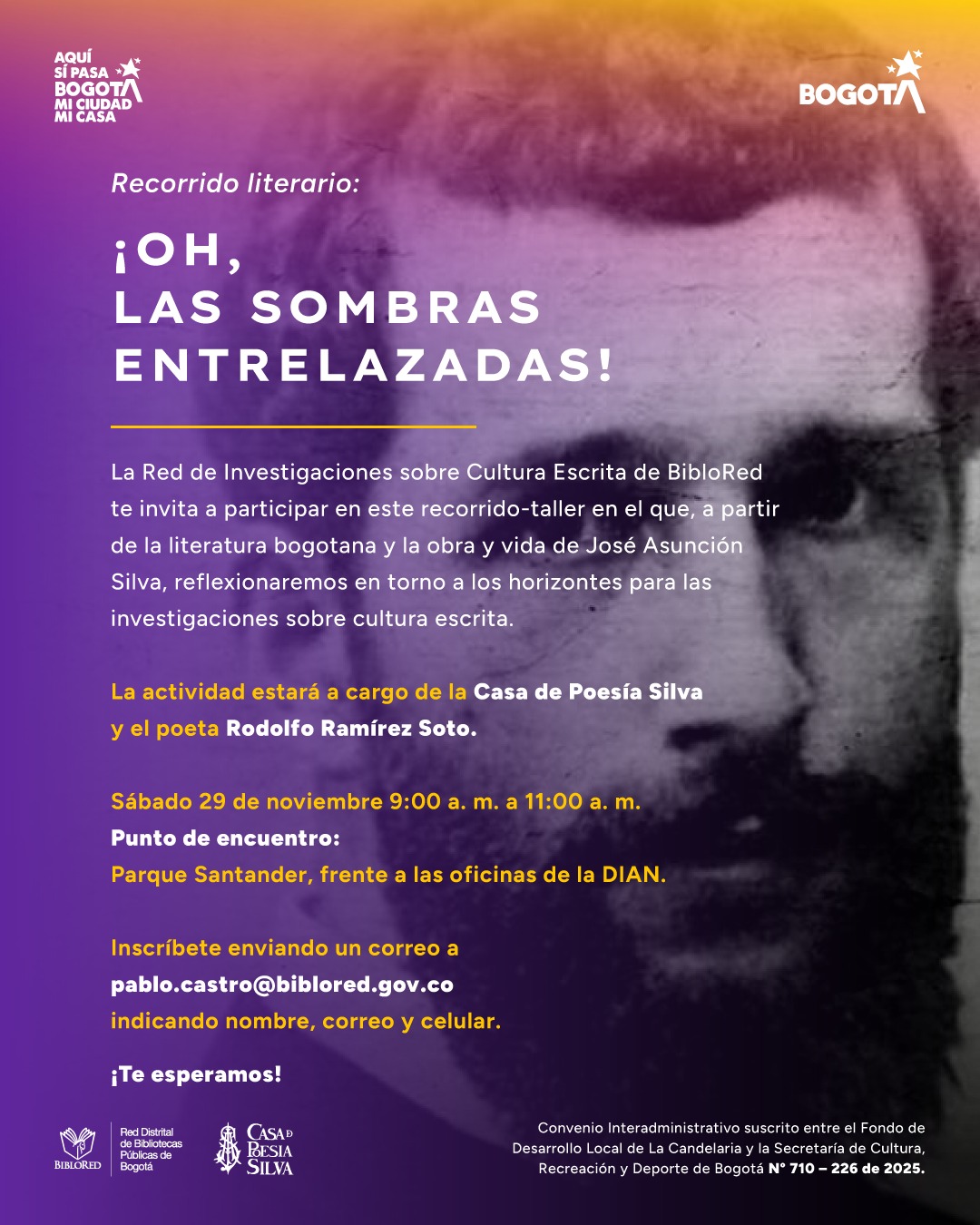 Recorrido literario «¡Oh, las sombras entrelazadas!»: una reflexión sobre José Asunción Silva y la cultura escrita