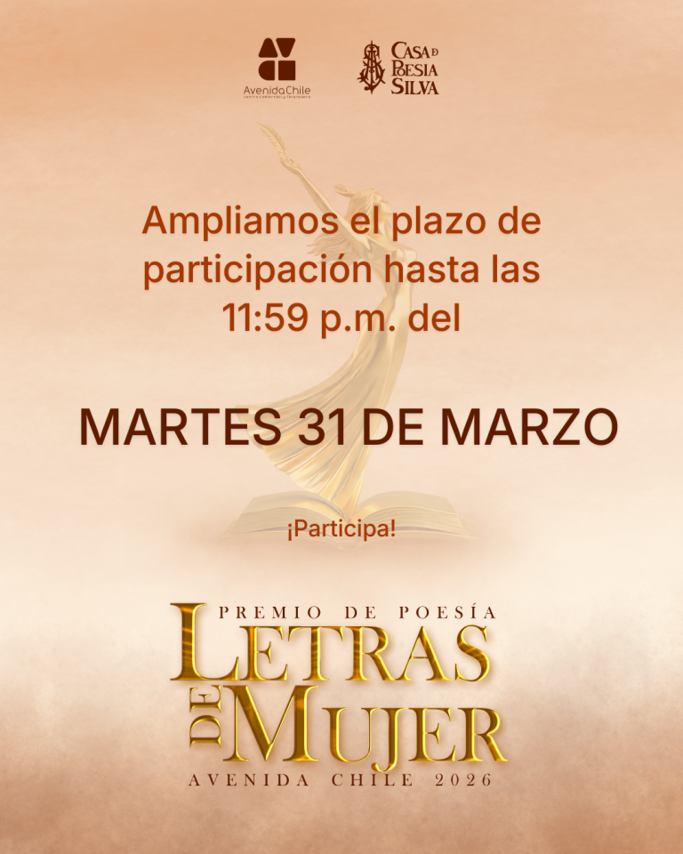 Se amplía el plazo de inscripción para el Primer Premio de Poesía Letras de Mujer 2026