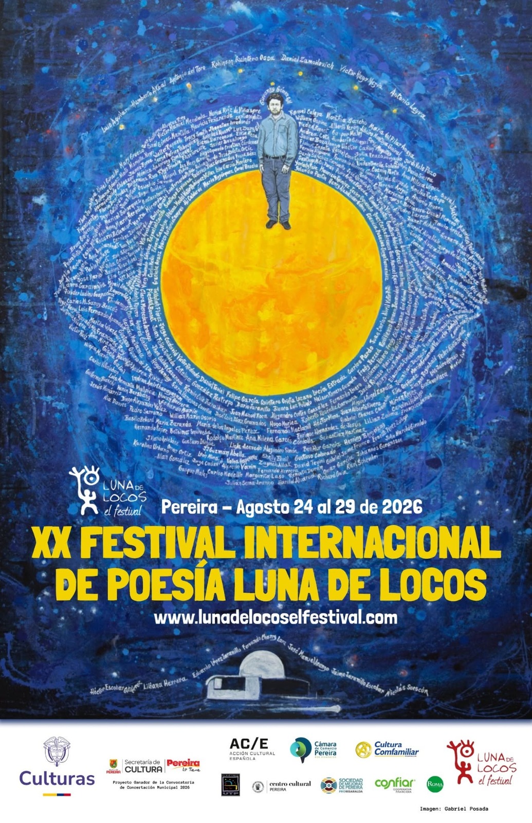 El Festival Internacional de Poesía Luna de Locos celebra 20 años en Pereira