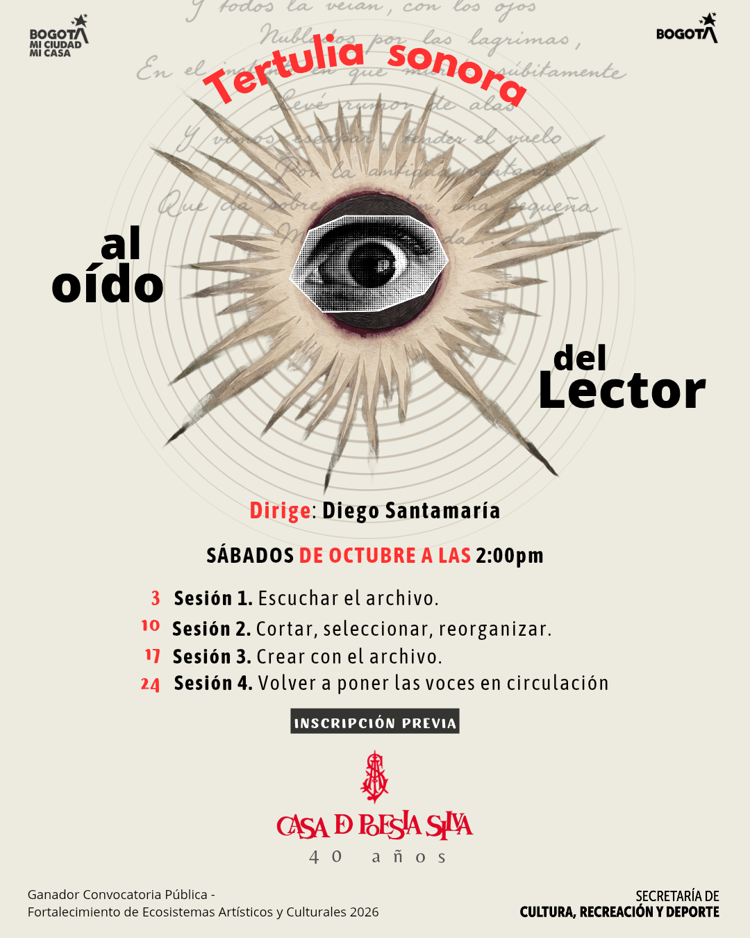 Tertulia sonora al oído del lector: La Casa de Poesía Silva abre su archivo sonoro para un laboratorio de remix poético